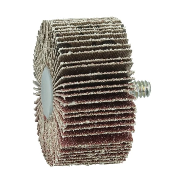 Weiler 2" x 1" Tiger Coated Abrasive Flap Wheel, 1/4"-20 Threaded Stem, 60AO 52611 - main